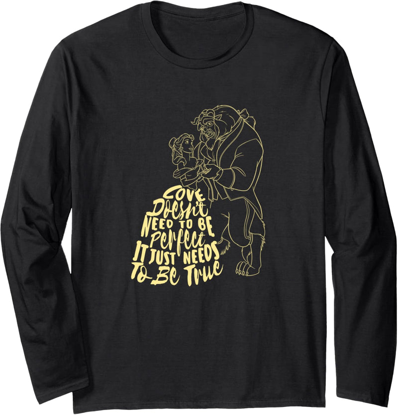 Disney Beauty And The Beast True Love Silhouette Langarmshirt