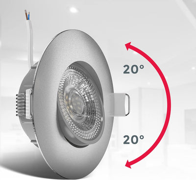 B.K.Licht - 3er Set Einbaustrahler LED schwenkbar, flach, warmweisse Lichtfarbe, LED Spot, Deckenspo