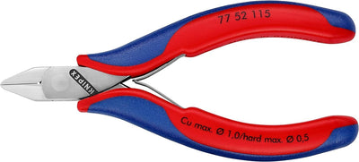 Knipex Elektronik-Seitenschneider mit Mehrkomponenten-Hüllen 115 mm 77 52 115 spitzer,ausgekehlter K