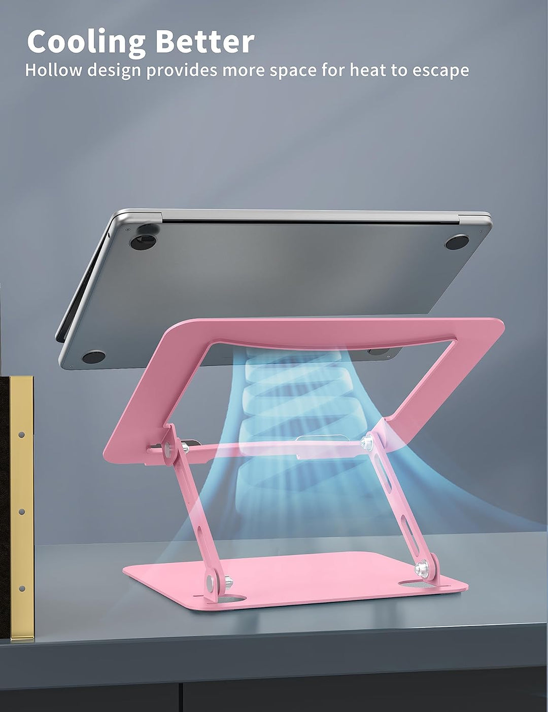 SOUNDANCE Einstellbarer Laptop Ständer, Tragbarer Laptop Riser, Ergonomischer Design Computer Halter