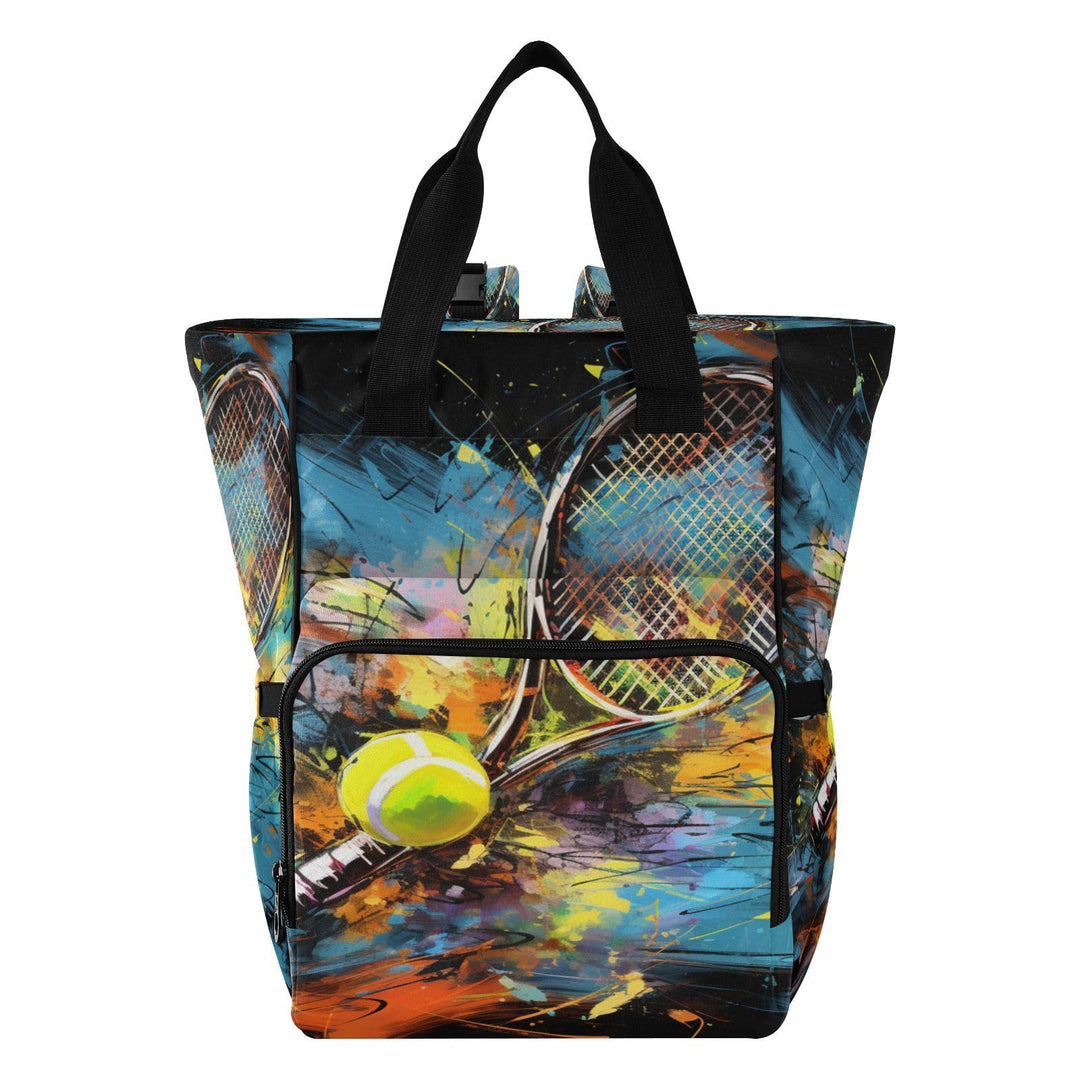 Ausgefallenes Kunstwerk Tennis Wickeltasche,Reiserucksack,Grosse Kapazität,Tragetasche für Mütter,fü