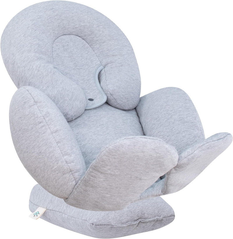 JYOKO Kids Sitzverkleinerer Antiallergikum Universal Baby 100% Baumwolle (Grey Stone, Enthält Kopf-,