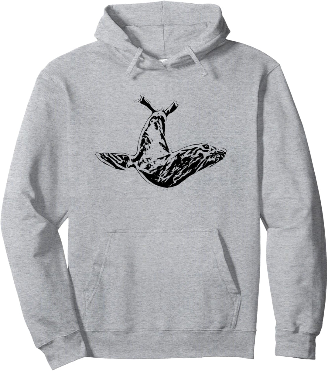 Seerobben Motiv Seehunde Seelöwen Tiermotiv Design Robben Pullover Hoodie