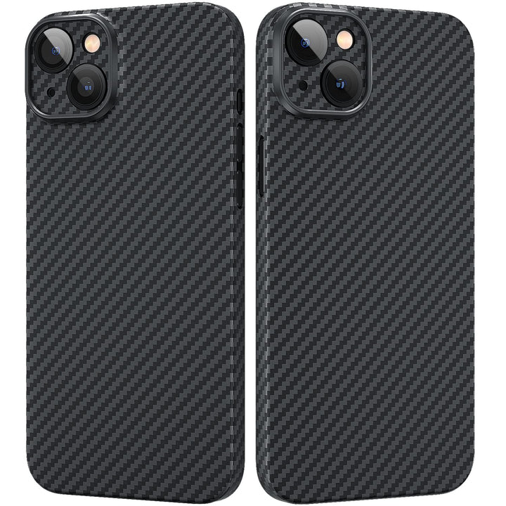 memumi Carbon Hülle für iPhone 14, 0,5 mm Superdünne, Hülle aus echter Aramidfaser [100% Aramidfaser