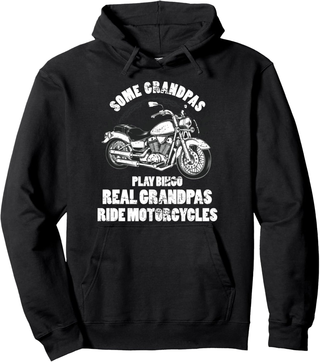 Manche Opas spielen Bingo echte Opas fahren Motorrad Biker Pullover Hoodie