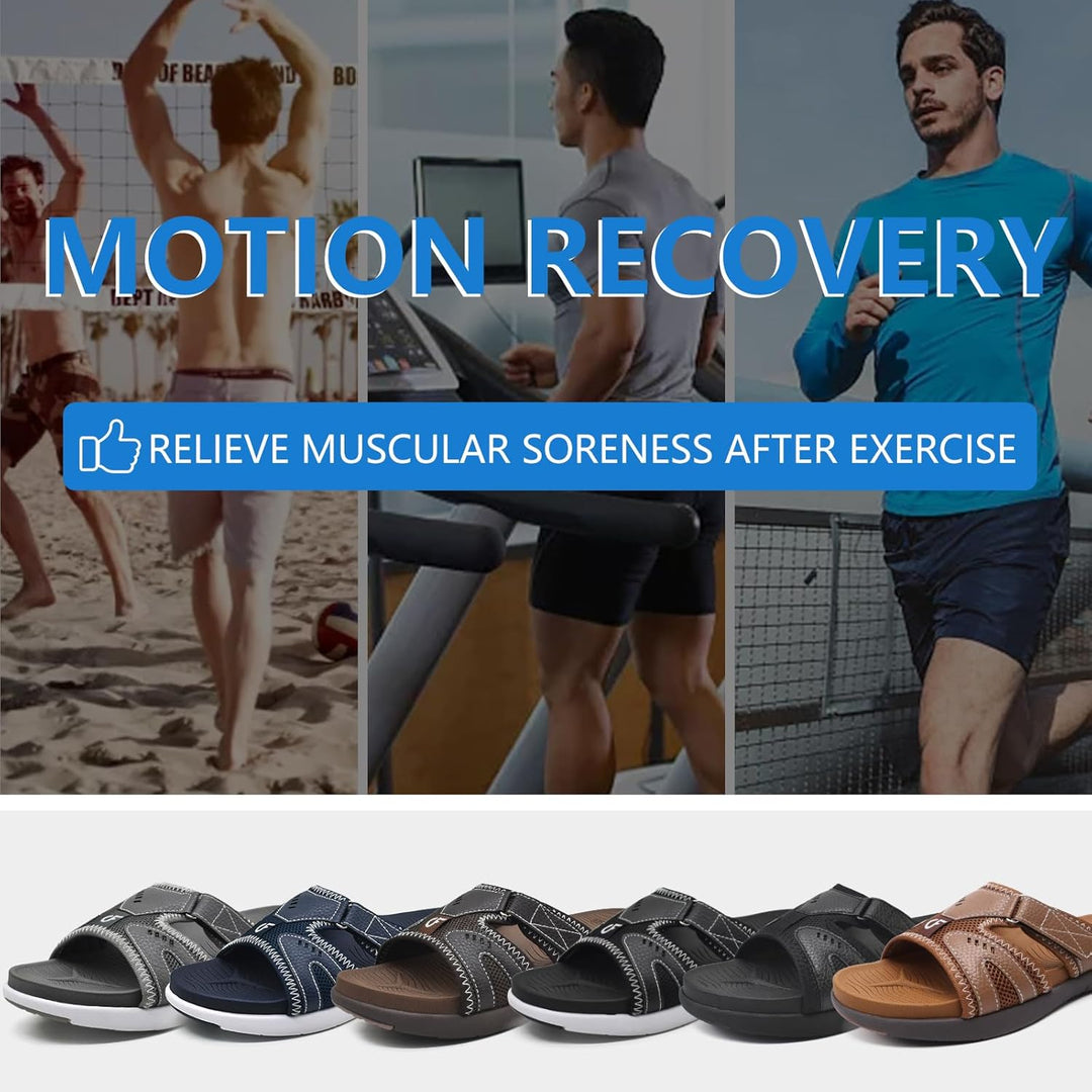 COFACE Herren Sport Recovery Sandalen Plantar Fasciitis weiche Polsterung leichtes Gewicht Bogen Unt