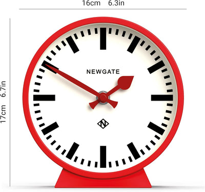 NEWGATE® M Kaminuhr für Kaminsims, geräuschlos, kein Ticken, moderne Kaminuhr, kleine Kaminuhr, Bahn