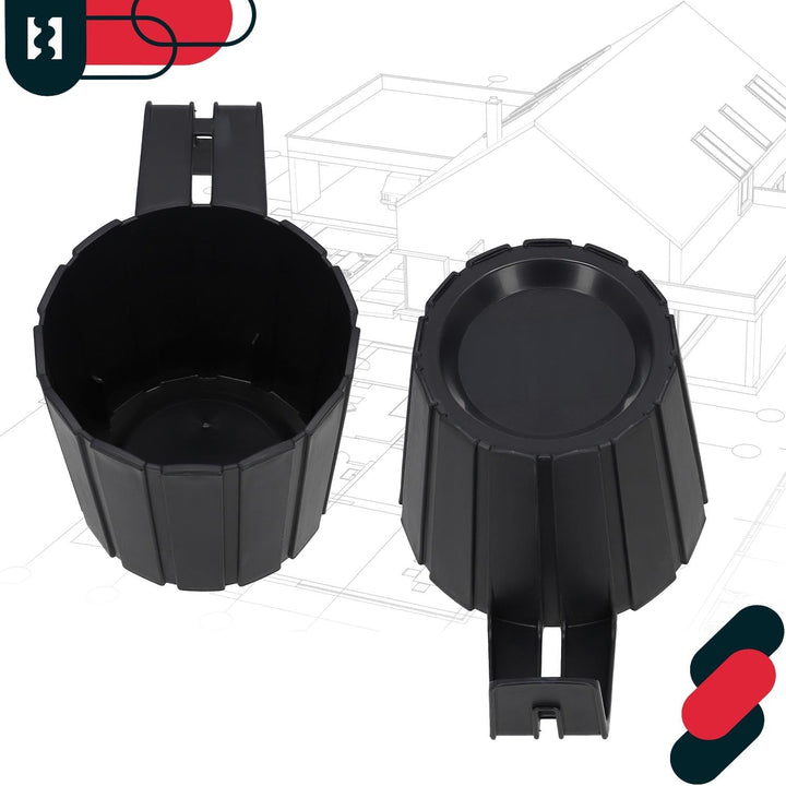 KOTARBAU® 6er Set Blumentopf Hängend - Pflanzkübel - ⌀ 15 cm H: 13 cm Anthrazit - Übertopf Kunststof