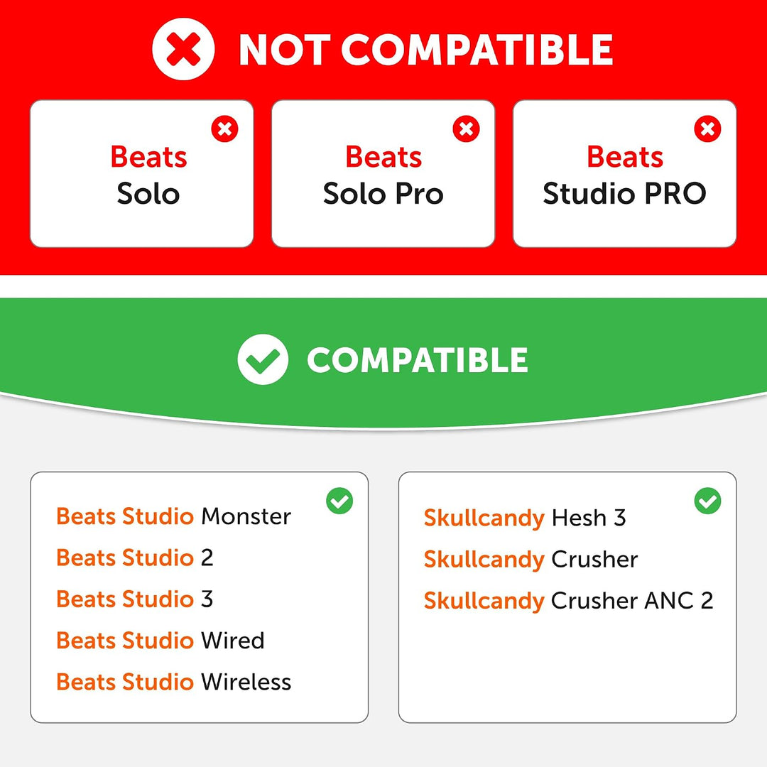 WC SweatZ Studio – Patentierte Ohrpolsterbezüge für Beats Studio 3 (A1914) und Beats Studio 2 (B0500