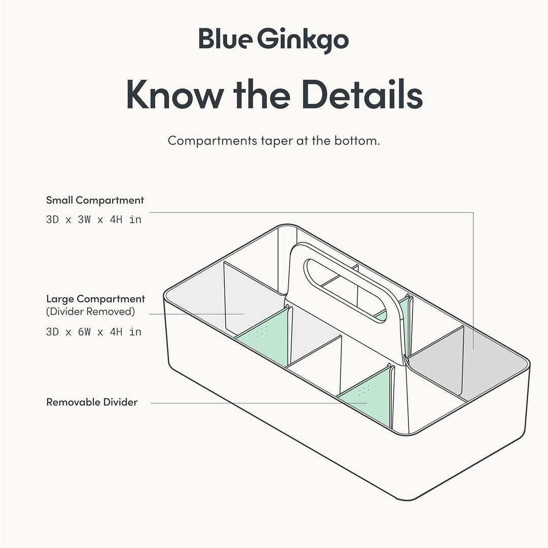 BLUE GINKGO Stapelbarer Organizer-Caddy – Tragbare Aufbewahrung aus Korea für Bad, Büro, Bastel- ode