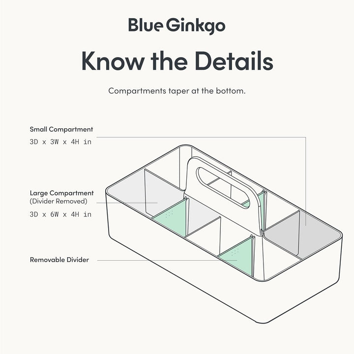BLUE GINKGO Stapelbarer Organizer-Caddy – Tragbare Aufbewahrung aus Korea für Bad, Büro, Bastel- ode