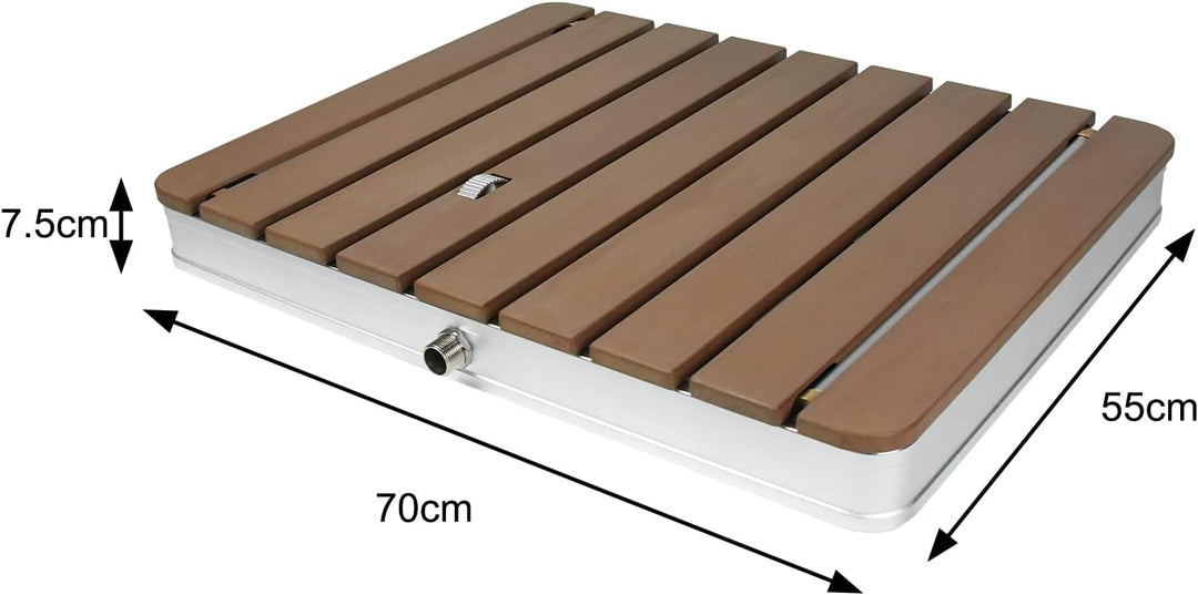Outdoor Bodendusche Gartendusche Aussendusche rutschfeste Saunadusche Garten Pool Camping Dusche WPC