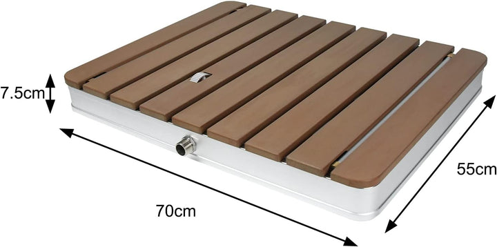 Outdoor Bodendusche Gartendusche Aussendusche rutschfeste Saunadusche Garten Pool Camping Dusche WPC