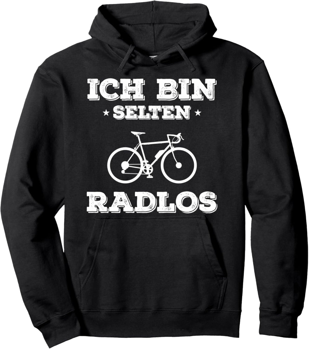 Ich Bin Selten Radlos Geschenk für einen Radfahrer Pullover Hoodie