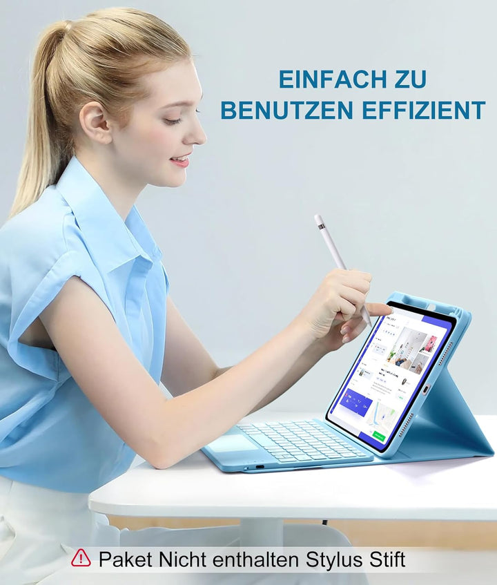 Vobafe Hülle mit Tastatur für iPad 10 Generation 2022, iPad 11 Generation A16 2025, 11/10,9 Zoll, Mu
