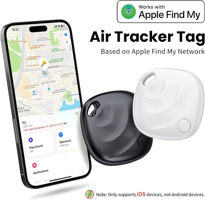 Hoxe Tracker Tags-4er Pack (nur iOS), Schlüsselfinder für Gepäck, Koffer | [MFi-Zertifiziert] Blueto