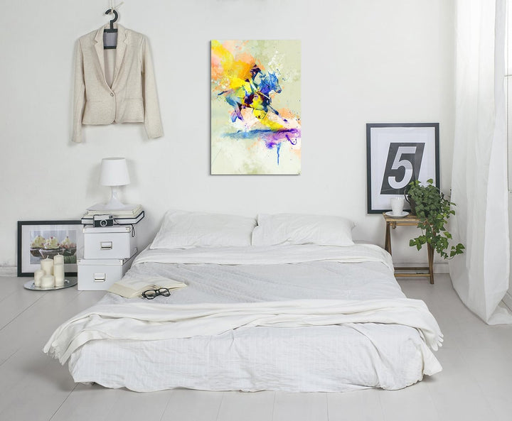 Polo I 90x60cm Wandbild SPORTBILD Aquarell Art tolle Farben von Paul Sinus