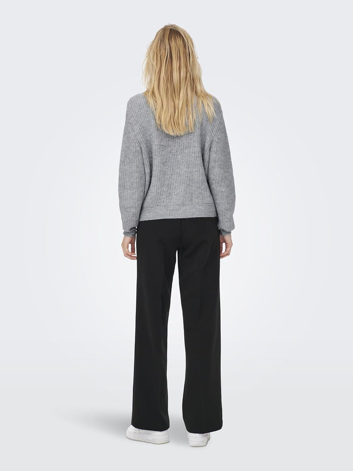 ONLY Female Strickpullover ONLBAKER Strickpullover L Light Grey Melange/Detail:melange, L Light Grey