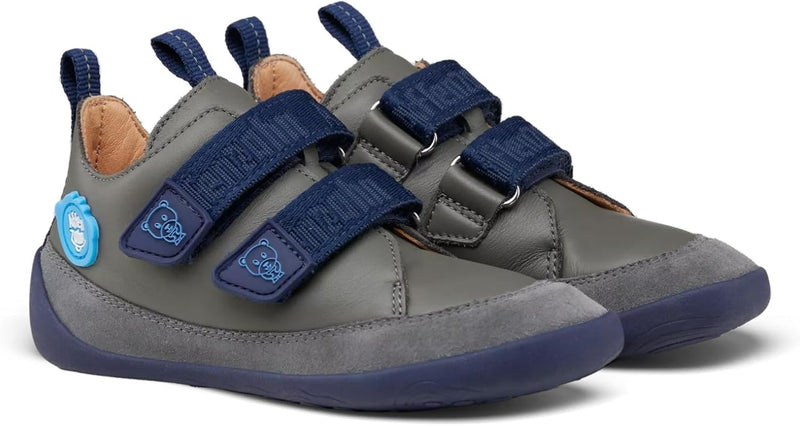 Affenzahn Barfussschuh Leder Buddy mit Klettverschluss Weich rutschfest Flexibel Reflektierend für J