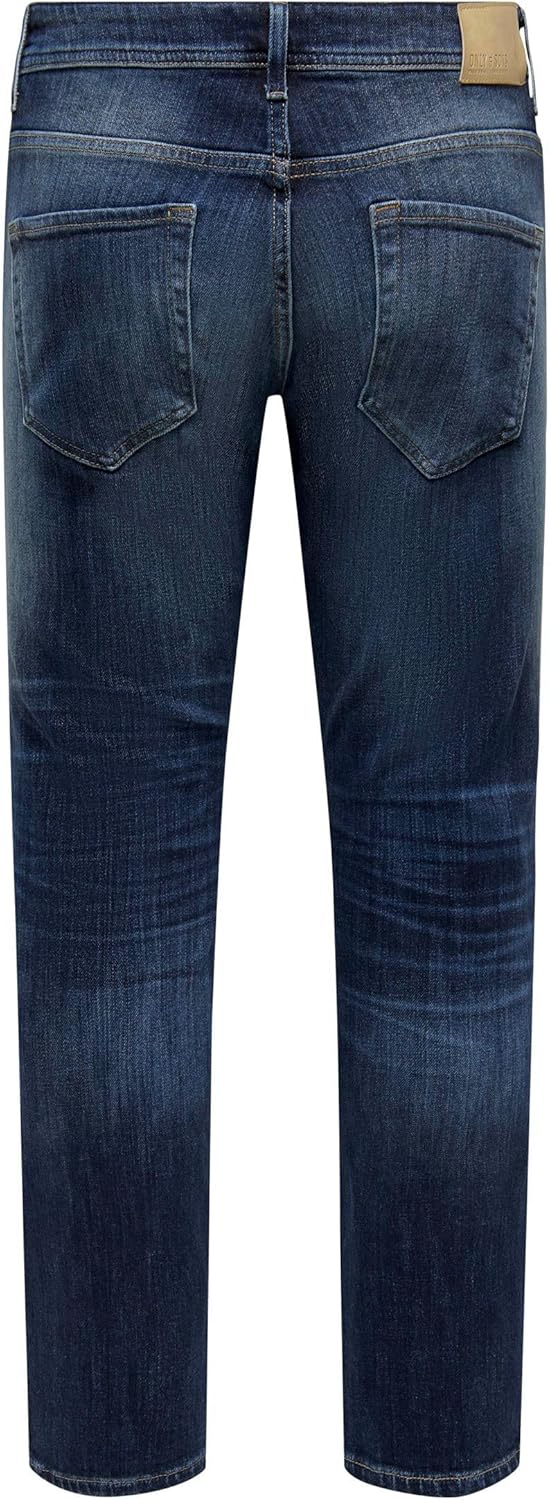 ONLY & SONS Male Normal geschnitten Jeans ONSWEFT REG Blue 3251 Jeans NOOS 28W / 30L Blue Denim, 28W