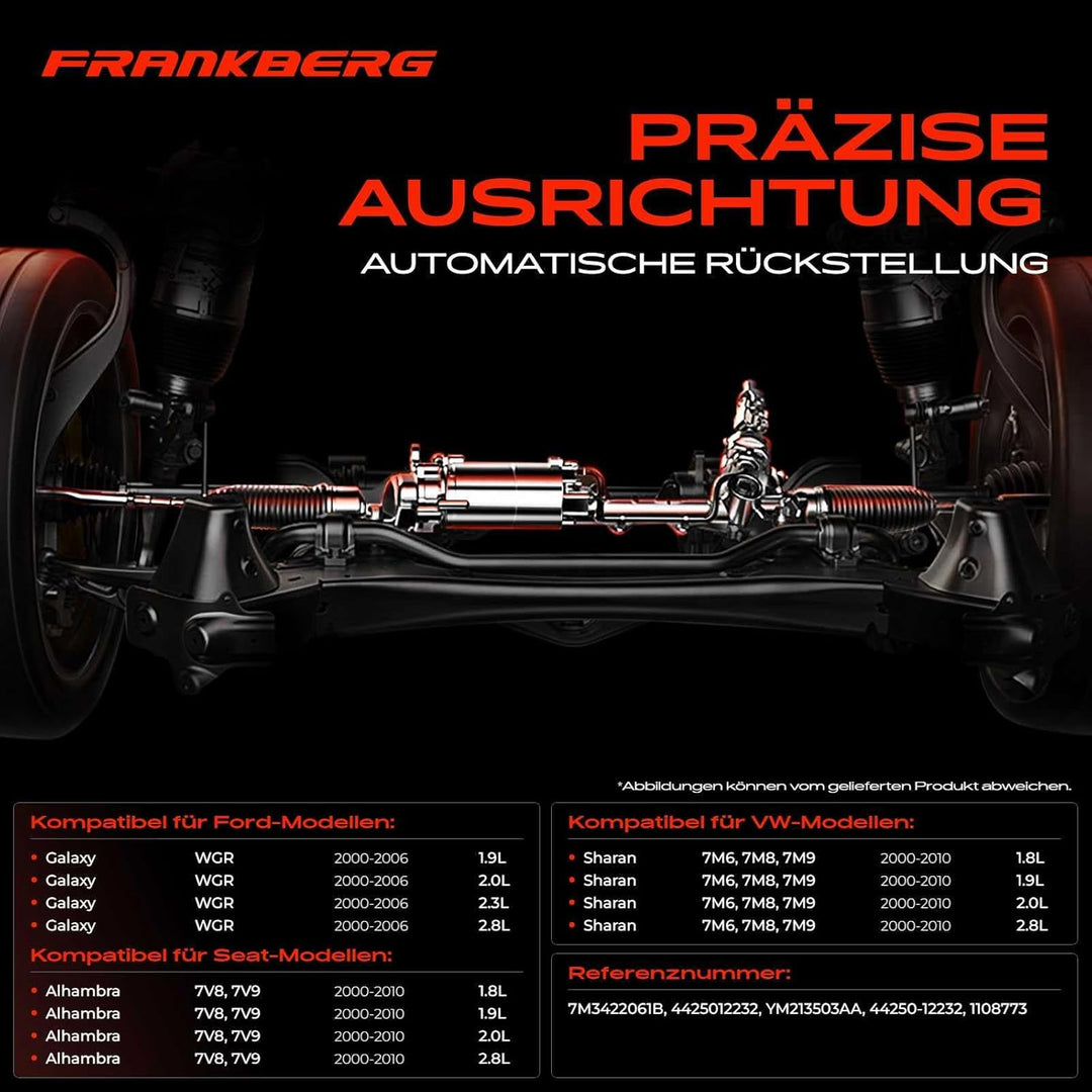 Frankberg Lenkgetriebe Servolenkgetriebe Hydraulisch für Linkslenker Kompatibel mit Galaxy WGR 1.9L-