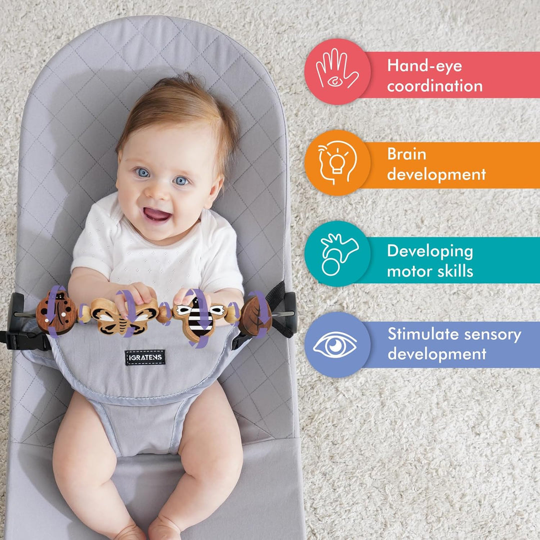 iGRATENS Babywippen-Spielzeugstange – Spielzeugstange für Babywippen Soft & Bliss, einfach anzubring