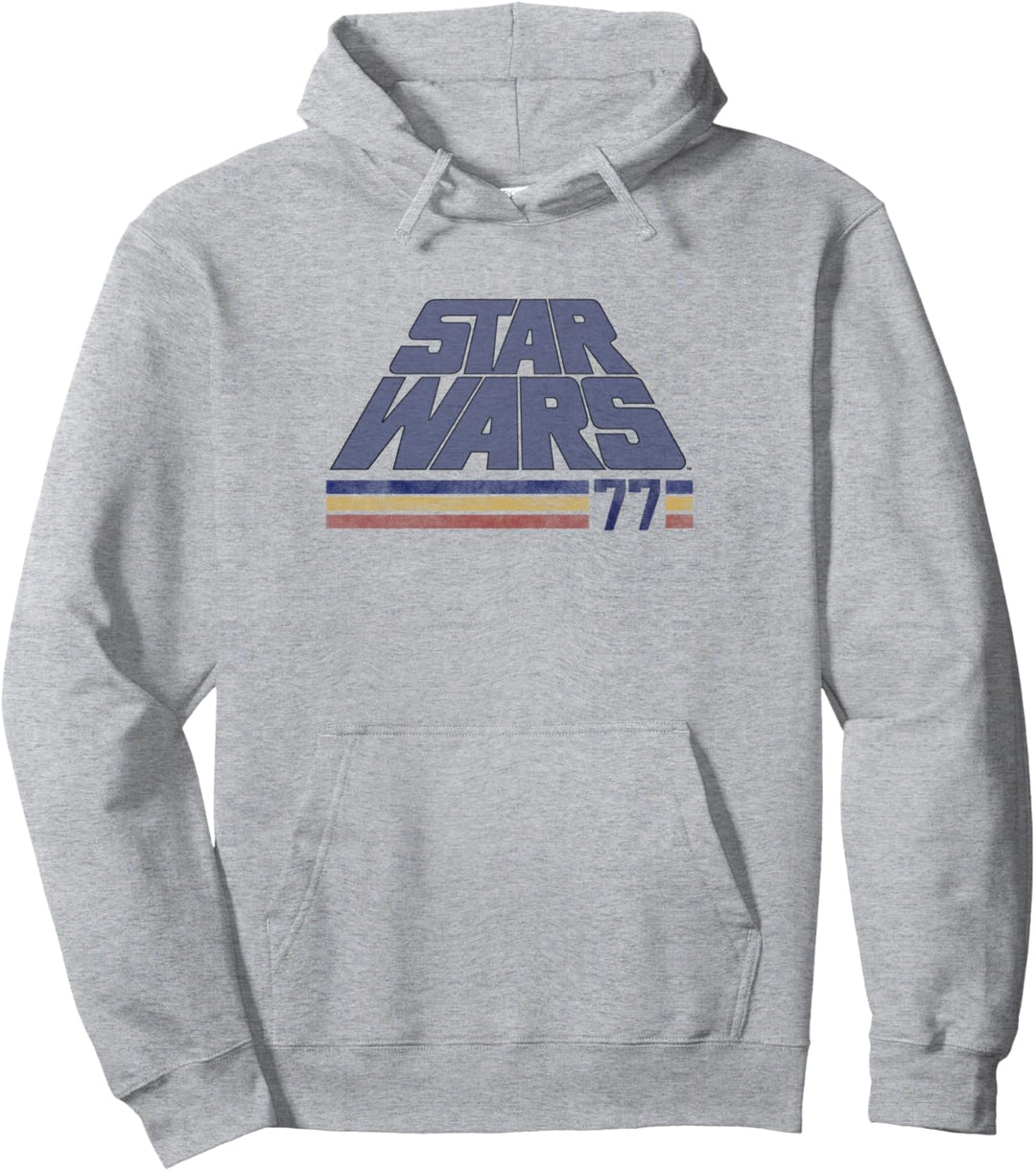 Star Wars Classic Retro Slanted Logo Striped '77 Pullover Hoodie