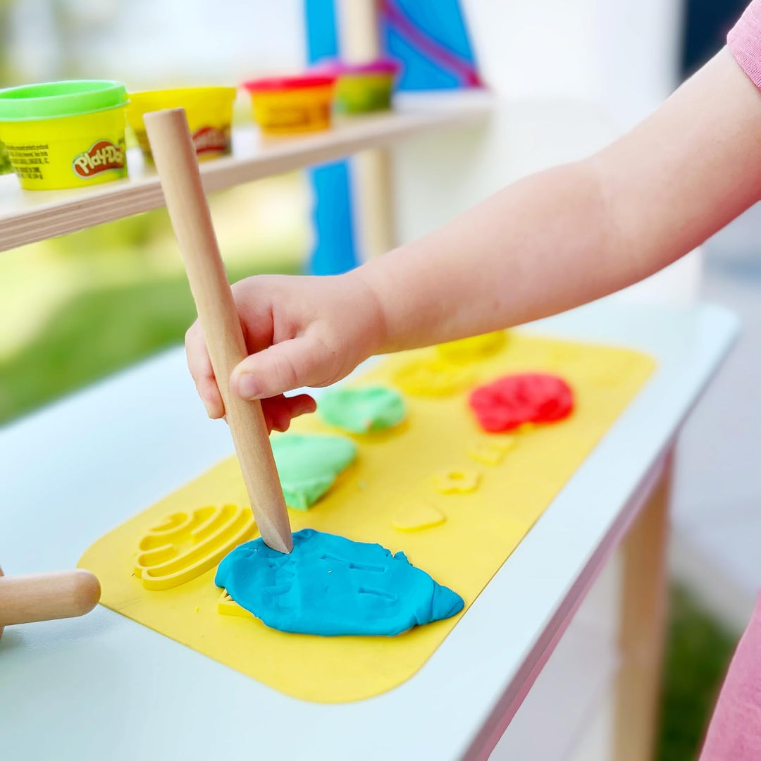 roba x Play-Doh Kompaktes Spielset - FSC-Holzwerkzeuge, 6 Knetdosen &amp; Schürze - Nachhaltiges, spielf