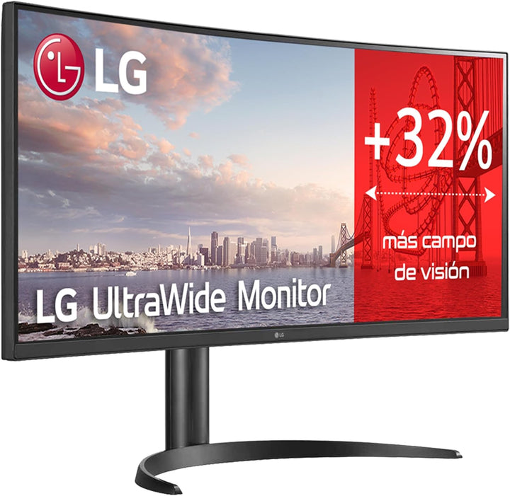 LG Curved Monitor 34WQ75C-B 34 ". IPS. QHD. 3440 x 1440. 21:9. 5 ms. 300 cd/m². Black. 60 Hz. HDMI p