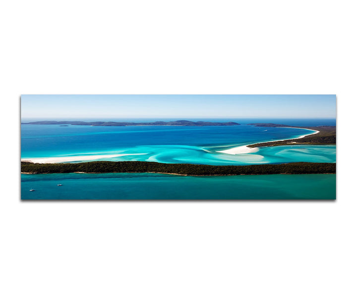 Paul Sinus Art Panoramabild auf Leinwand und Keilrahmen 150x50cm Australien Inseln Meer Strand
