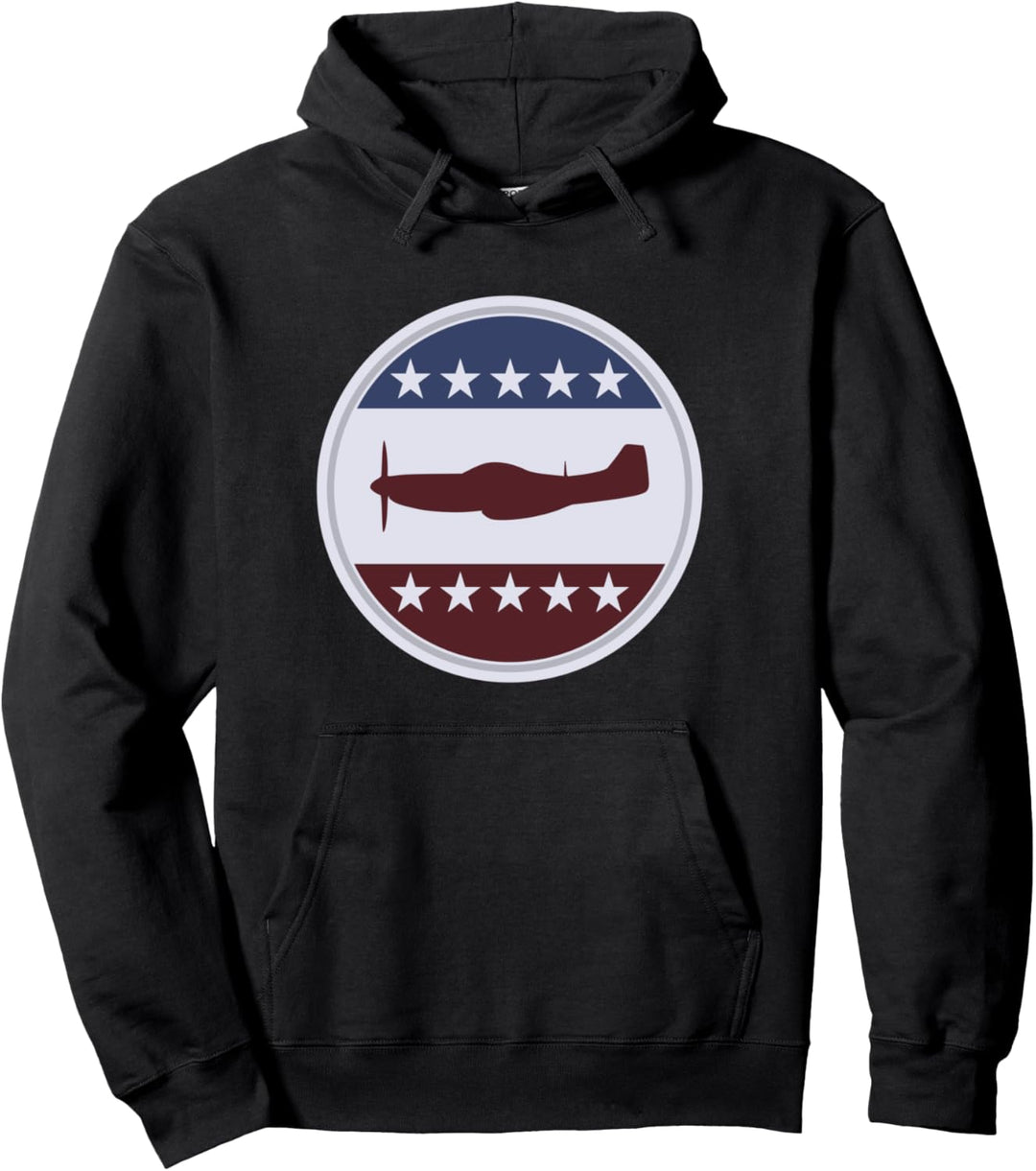 WW2 P-51 Patch Pullover Hoodie