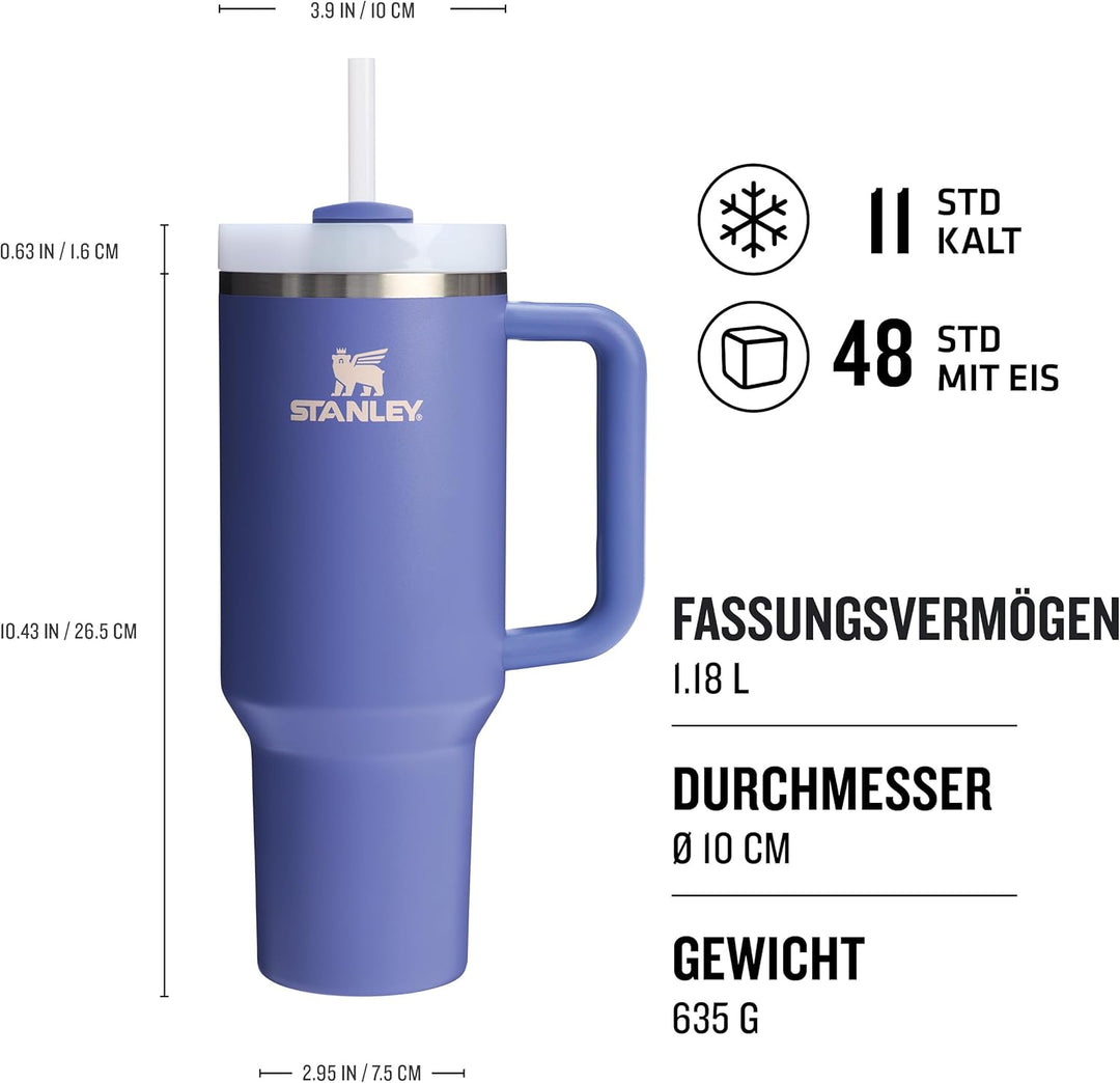 Stanley Quencher H2.0 Flowstate Trinkflasche Mit Strohhalm 1.2L - Thermobecher Kühlt 11 Stunden - 48