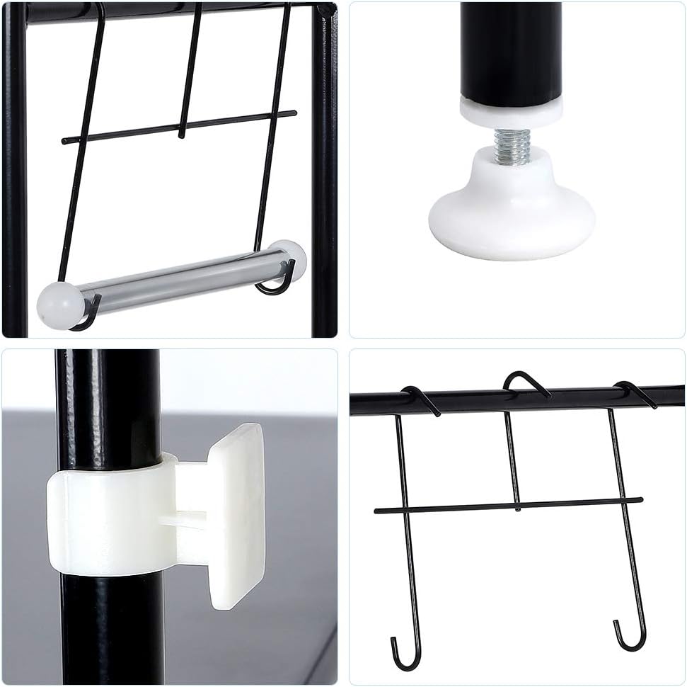 3-Tiers lackierter Stahl Toilettenregal WC-Regal Badezimmer Regal Aufbewahrungsregal für Badezimmer,
