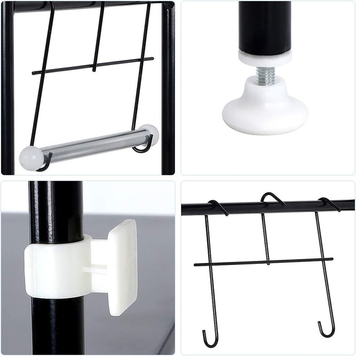 3-Tiers lackierter Stahl Toilettenregal WC-Regal Badezimmer Regal Aufbewahrungsregal für Badezimmer,