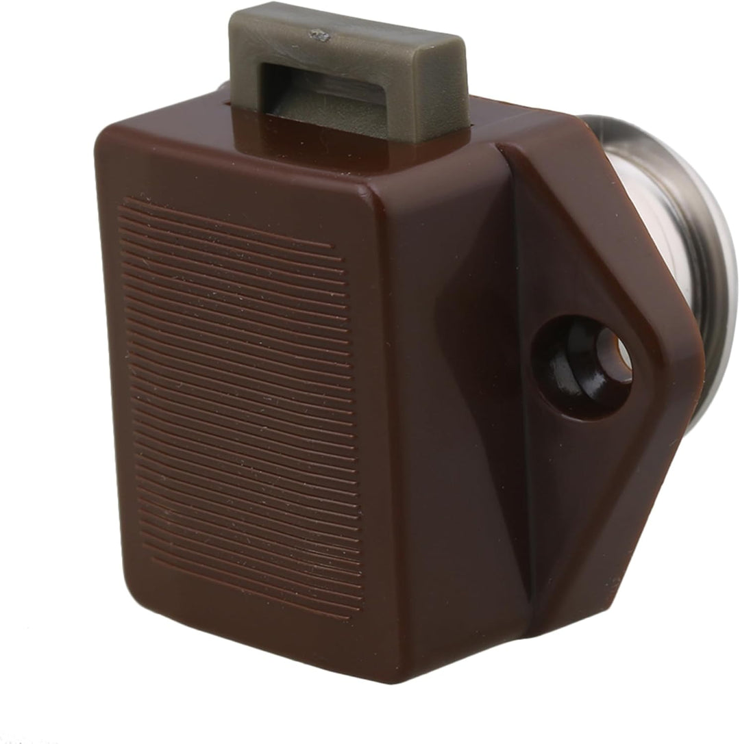 BQLZR 20mm Opening Hole Brown Push Button Keyless Lock Latch Caravan Lock for RV Drawer Doors Thickn