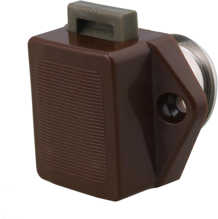 BQLZR 20mm Opening Hole Brown Push Button Keyless Lock Latch Caravan Lock for RV Drawer Doors Thickn