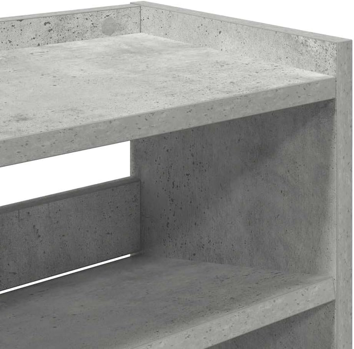 vidaXL Schuhregal Betongrau 80x25x62 cm Holzwerkstoff, Schuhschrank, Schuhaufbewahrung, Schuhe Organ