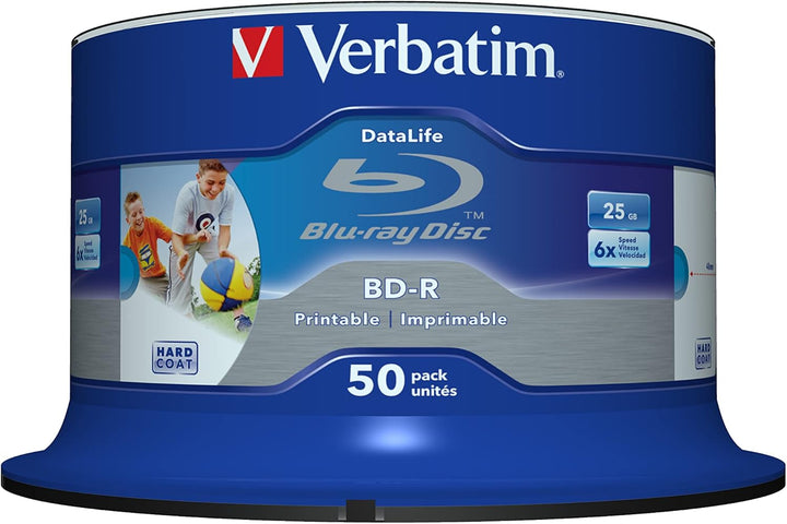 Verbatim BD-R SL Datalife 25 GB - Blu-Ray-Disk - 6-fache Brenngeschwindigkeit - Gross bedruckbar - H