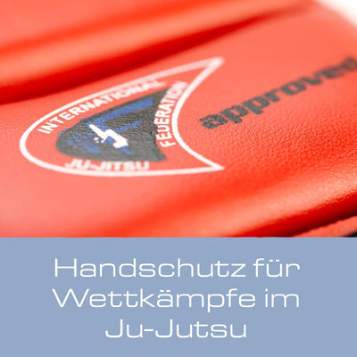 Ju-Sports Handschutz Ju Jutsu Section - rot, PU I Wettkampf Handschoner für Kampfsport mit Klettvers