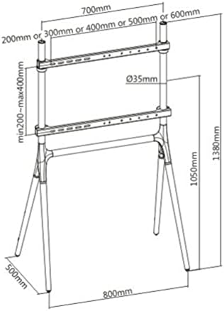 HALTERUNGSPROFI FS08B Design STAFFELEI 4-Bein TV-Stativ Halterung Stativ Fernsehstand Stand Flachbil
