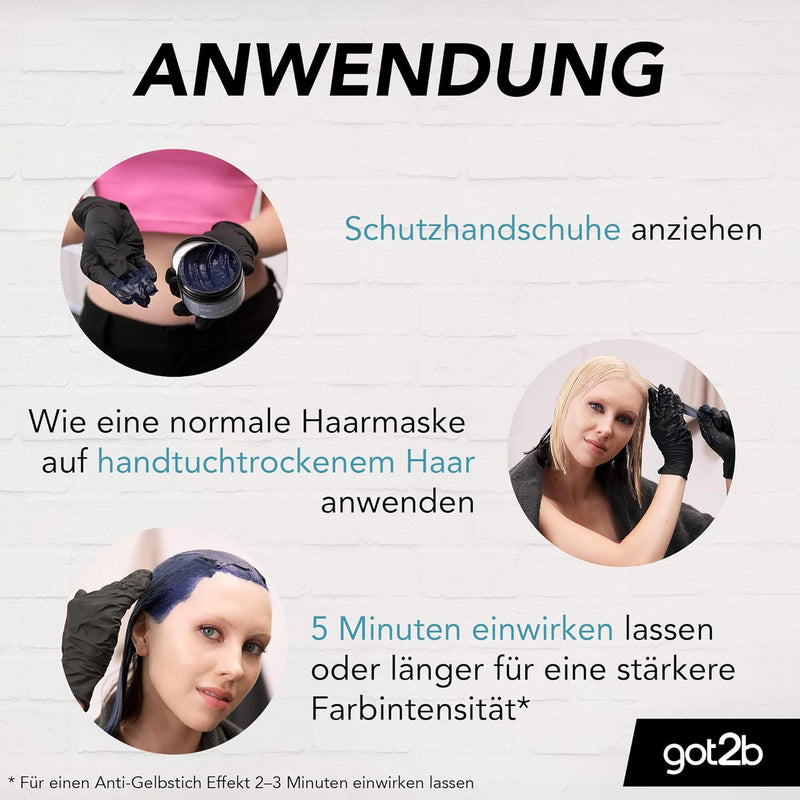 got2b Color Mask! Silber (150 ml), temporäre Haarfarbe für Farb-Boost & intensive Pflege in nur 5 Mi