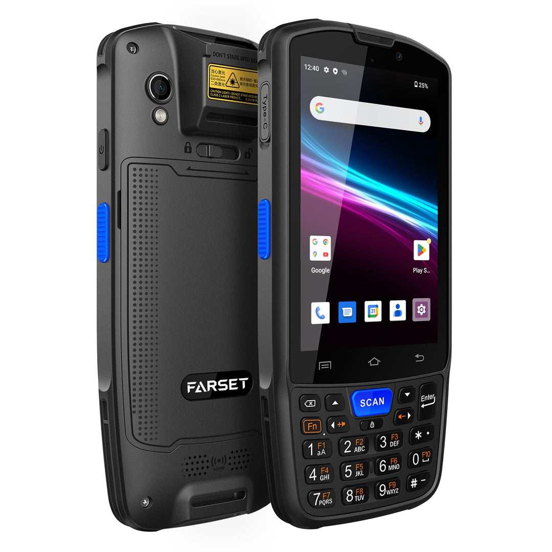 Farset F7-WiFi Android 14 Barcode-Scanner-PDA, 1D/2D/QR-Scan-Engine mit Zebra-Lizenz, SE6100, 5000 m