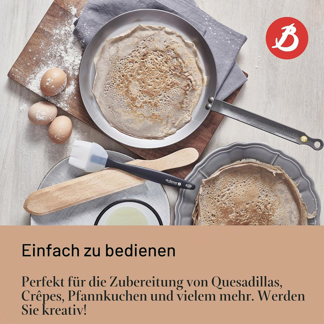 De Buyer - Crêpe-Pfanne MINERAL B aus Eisenstahl -24 cm Durchmesser - 5615.24