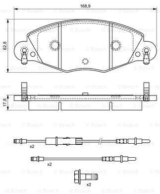 Bosch BP327 Bremsbeläge - Vorderachse - ECE-R90 Zertifizierung - vier Bremsbeläge pro Set