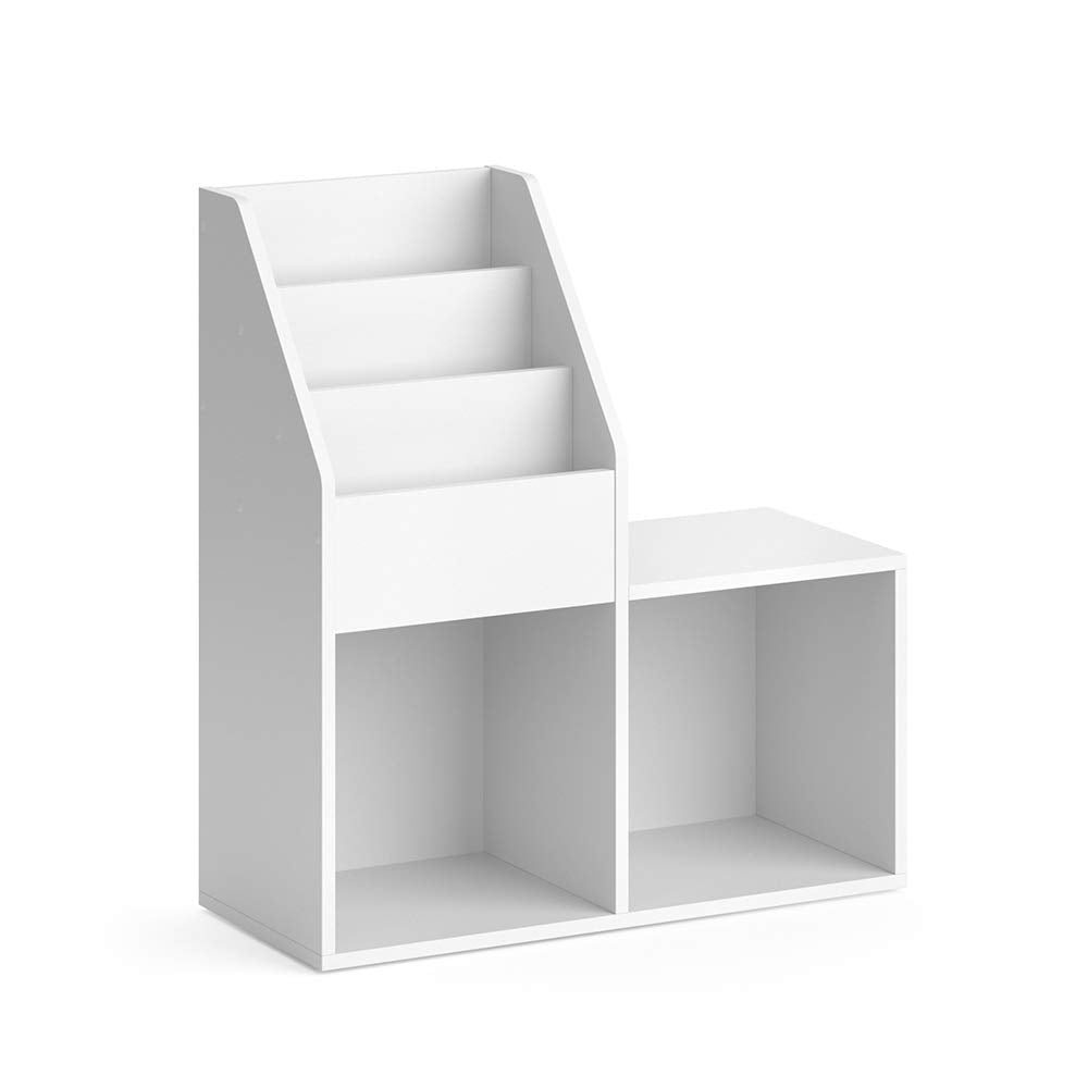 Vicco Bücherregal Luigi, Regal für Bücher, Weiss, 72 x 79 cm Weiss 34x79x30,9 cm, Weiß 34x79x30