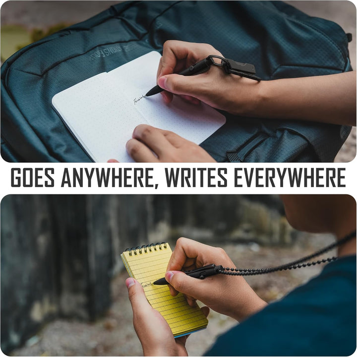 KeyUnity KP04BK Kugelschreiber aus Titanlegierung mit Clip, einziehbarer EDC-Taschenstift aus Metall