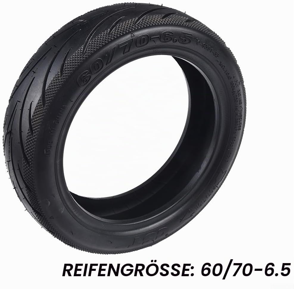 CST Schlauchlosreifen 60/70-6.5 Selbstheilender Reifen 60/70-6.5 Schlauchlosreifen Schwarzer Gummire