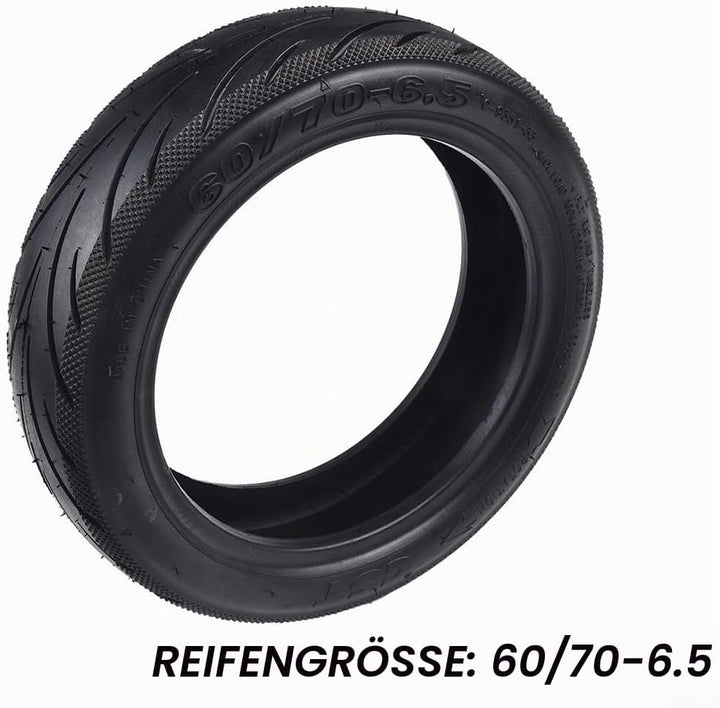 CST Schlauchlosreifen 60/70-6.5 Selbstheilender Reifen 60/70-6.5 Schlauchlosreifen Schwarzer Gummire