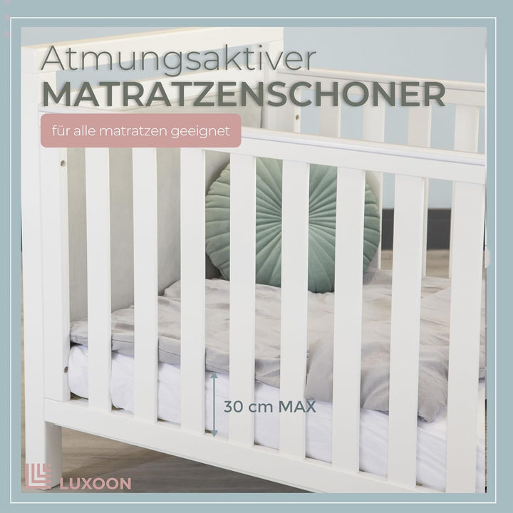Luxoon 2er Pack Matratzenschoner 70x140 wasserdicht | Atmungsaktiver Schoner & Nässe-Schutz | matrat