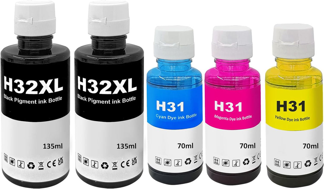 SHUOLEI Tinte Kompatibel mit HP 31 32XL Nachfülltinte Multipack für 7305 7005 7605 Druckertinte 570